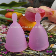 2016 fábrica de silicona taza menstrual que hace la máquina menstrual precios de la taza alivio del dolor menstrual parche